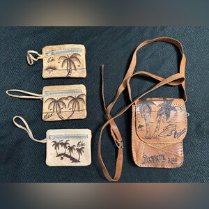 Handcrafted Leather Crossbody Bag and Wallet Set